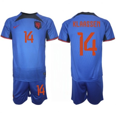 Fotbalový Komplet Nizozemsko Davy Klaassen 14 Dětské Venkovní Mistrovství Světa 2022 Krátký Rukáv (+ trenýrky)